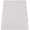 ProOFFICE 10071207-001 Lot de 10 intercalaires en plastique avec chiffres Format A4