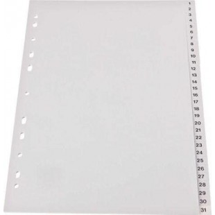 prooffice 10070787-001 Intercalaires en plastique, vierges, A4, 10 pieces