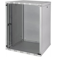 LogiLink W15A40G etagere 50 kg Wall mounted rack 15U Grey - etageres (50 kg, Wall mounted rack, 15U, Grey, 48.3 cm (19"), Steel)