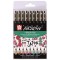 POXSDKBR9 PIGMA Brush Lot de 9 pinceaux Couleurs assorties