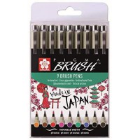 POXSDKBR9 PIGMA Brush Lot de 9 pinceaux Couleurs assorties