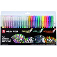 Gelly Roll Lot de 24 stylos gel Stardust metallise clair de lune