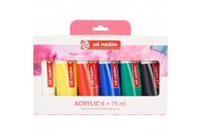 Talens Art Creation - Lot de 6 tubes de peinture acrylique de 75 ml.