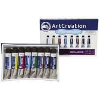 Royal Talens 9021608 M Gouache Art Creation, 12 ml, Lot de 8