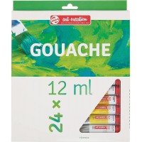 Talens Art Creation TALENS Lot de 24 gouaches 24/PKG Bleu/vert/rose/violet/jaune 12 ml