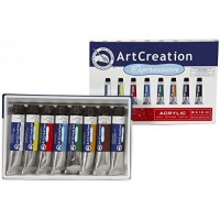 Royal Talens 9021708M ArtCreation Lot de 8 Tubes de Peinture Acrylique 12 ML