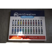 9021724M Royal Tails ArtCreation Lot de 24 peintures acryliques 12 ml, Bleu