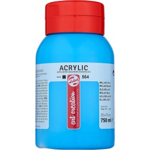 Talens Art Creation Acrylique 750 ML Toile, 1 unites, Bleu Brillant, 9 x 9 x 16.5 cm