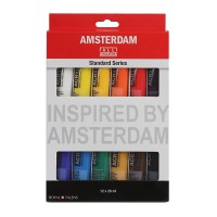 Amsterdam Acrylics Lot de 12 peintures de 20 ml