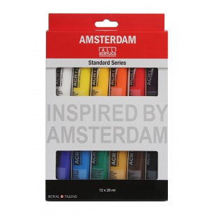 Amsterdam Acrylics Lot de 12 peintures de 20 ml