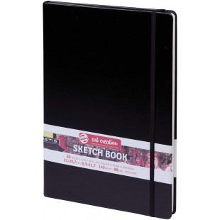 Carnet de croquis noir, DESSIN Book, 80 feuille,21x29,7 cm relie