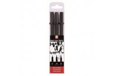 Pinceau Stylet Pigma Set de 3 Noir