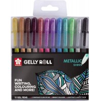 Gelly Roll Lot de 12 stylos brillants