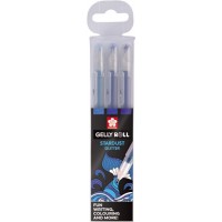 Gelly Roll Stardust Glitter Oceans, Lot de 3 stylos