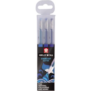 Gelly Roll Stardust Glitter Oceans, Lot de 3 stylos