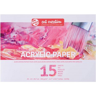 Talens Art Creation - acrylicpapier A4, 290 g, 15 Feuilles, fscm80