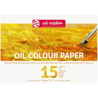 Talens Art Creation - Peinture a  l'huile, 200 ML, Vert Feuille de the a–lpapier A4, 300g, 15 Blatter, FSC-Mix a–lpapier