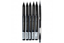 Pigma MANGA Set de 6 - Micron, graphique, pinceau et crayon mecanique (6 stylos, noir)