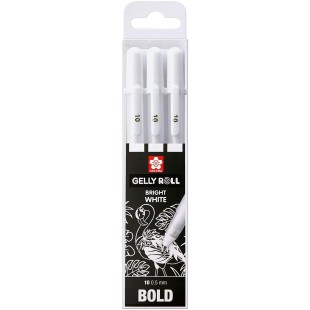 feutres a pointe ogive blanc, taille gras 10