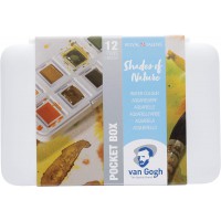 Van Gogh Watercolour Pocketbox - 12 Half Pans - Nature Colours