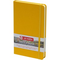 Royal Talens Carnet de croquis avec couverture rigide 80 feuilles 140 g/m² 13 x 21 cm Couverture jaune dore