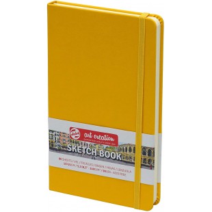 Royal Talens Carnet de croquis avec couverture rigide 80 feuilles 140 g/m² 13 x 21 cm Couverture jaune dore