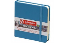 Carnet de croquis Royal Talens Art Creation - 80 feuilles 140 g/m² - 12 x 12 cm - Couverture bleu lac