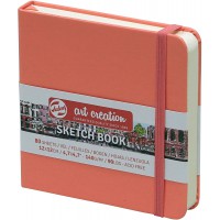 Carnet Croquis 12 X 12 Cm 80 Feuilles 140G Corail Royal Talens