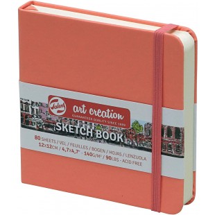 Carnet Croquis 12 X 12 Cm 80 Feuilles 140G Corail Royal Talens