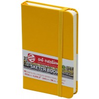 Royal Talens Carnet de croquis a couverture rigide 80 feuilles 140 g/m² 9 x 14 cm Couverture jaune dore