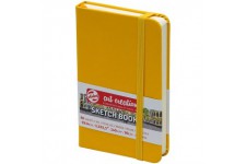 Royal Talens Carnet de croquis a couverture rigide 80 feuilles 140 g/m² 9 x 14 cm Couverture jaune dore