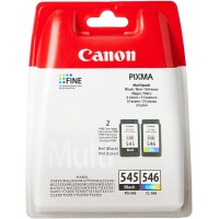 PG-545/CL-546 Multipack cartouche d'encre 2 piece(s) Original Noir, Cyan, Magenta, Jaune