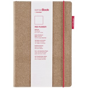 SenseBook 75020500 Taccuino in Pelle con Pagine Bianche e Chiusura con Elastico, Medio