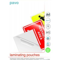 Boite de 100 Pochettes de plastification a  chaud mat 2 x 75 microns A4 Transparent