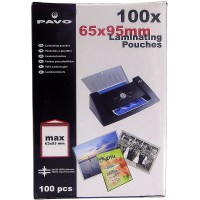 Pavo dIN haute pochettes de plastification - 65 x 95 mm - 2 x 125 microns-pack de 100