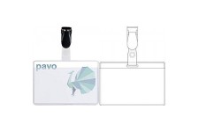 Pack de 50 Badges visiteur avec Clip 60 x 90 mm Transparent