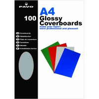 A4 Glossy Cardboard Couverture - Noir (Lot de 100)