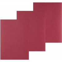 Boite de 100 Plats de couverture A4 grain cuir 250 g Rouge