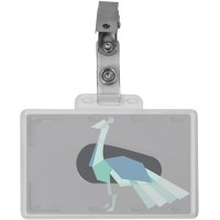 Pack de 50 Badges 54 x 86 mm avec Clip Transparent