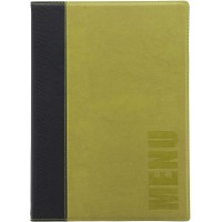 SECURIT Protege-Menu Simili Cuir de la Gamme Tendance - A4, 1 Double Insert Inclus (presente 4 Pages A4)