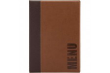 SECURIT Protege-Menu Simili Cuir de la Gamme Tendance - A4, 1 Double Insert Inclus (presente 4 Pages A4)