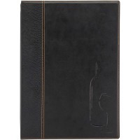 Securit MC-TRWC-BL Porte-menu en similicuir avec 2 inserts double face Noir Format A4