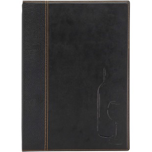 Securit MC-TRWC-BL Porte-menu en similicuir avec 2 inserts double face Noir Format A4