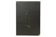 Securit Carte Des Vins Simili cuir de la Gamme Classique - A4 avec 2 Double Inserts (presente 8 Pages A4)