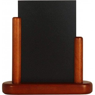 Securit Ardoise pour menu de table - Finition laquee couleur acajou - Format: A6