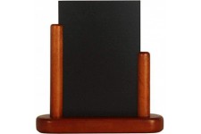 Securit Ardoise pour menu de table - Finition laquee couleur acajou - Format: A6