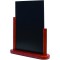 Securit (ELE-M-LA) Tableau noir elegant en bois avec finition acajou laque 21 x 30 cm