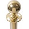SECURIT Classic Barriere de Base Ronde - Or - Tete Plate Post 100 cm et 31 x 31 cm
