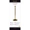 SECURIT Classic Barriere de Base Ronde - Or - Tete Plate Post 100 cm et 31 x 31 cm
