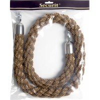 SECURIT Classic Range Cordon de barriere avec Bout chrome Bronze